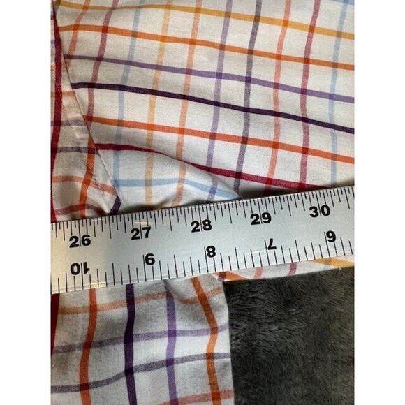 Men's Izod Button Down Long Sleeve Shirt Pastel Plaid Size XXL 2XL Spring Colors - Picture 5 of 7